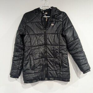 adidas Synthetic Puffer Coat Black Size Small